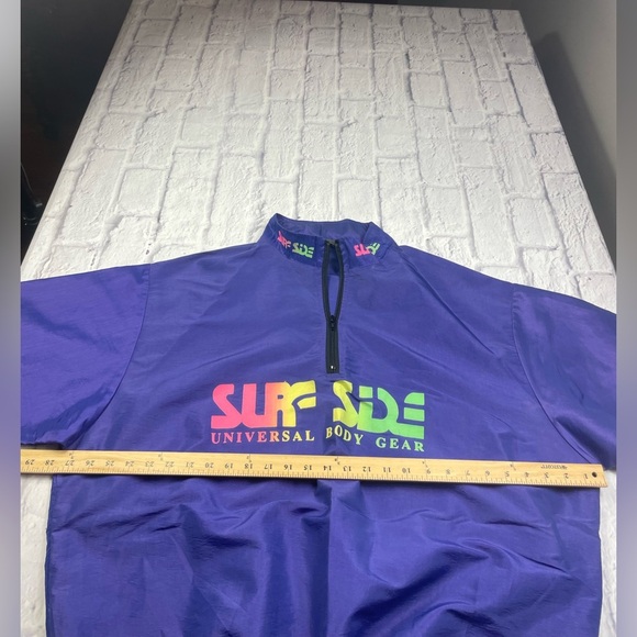 Vtg 90’s Surfside Universal Body Gear Fluorescent Purple Beach Windbreaker Sz XL - Picture 5 of 8